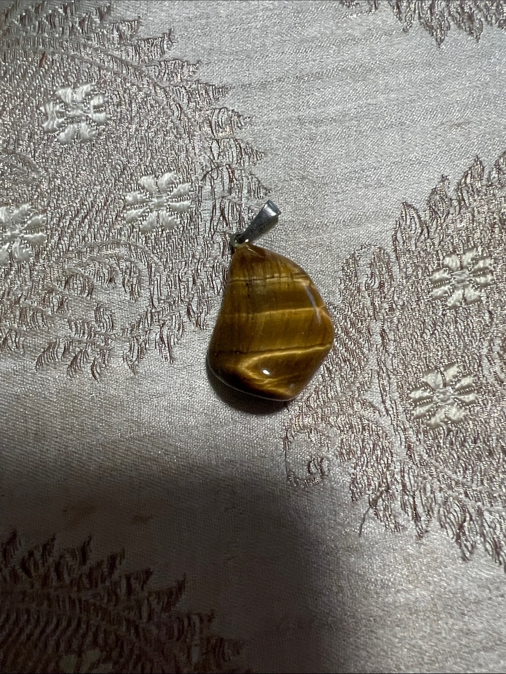 Tiger's Eye Pendant Necklace - Brown Gemstone Pendant